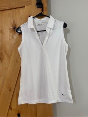 Nike Women’s White Sleeveless Polo Tank